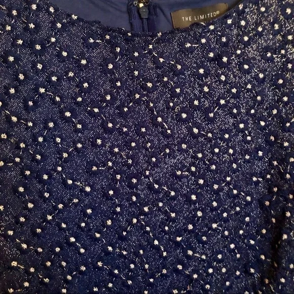 The LIMITED Celestial Dress Deep River Blue Embroidered w Metallic Silver Thread - Picture 5 of 9